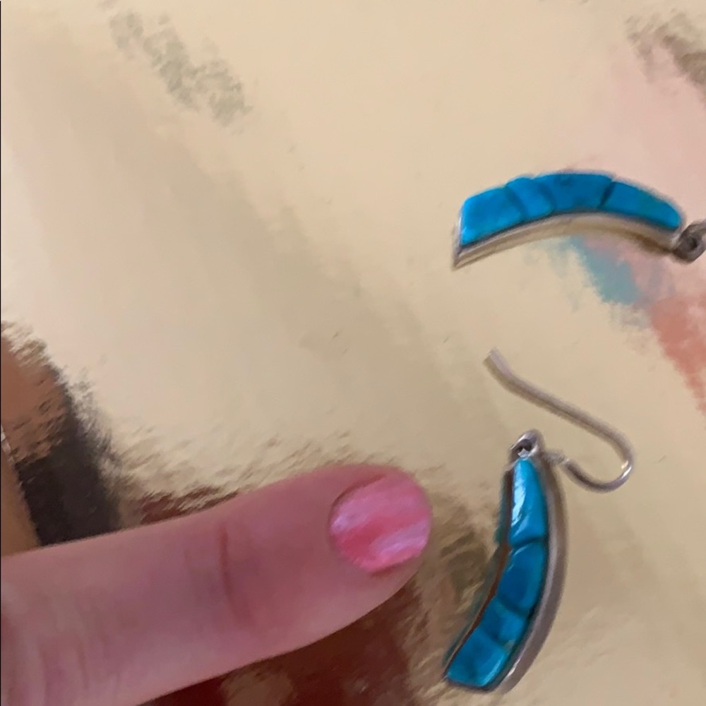Authentic Beautiful Turquoise earrings - Picture 3 of 3